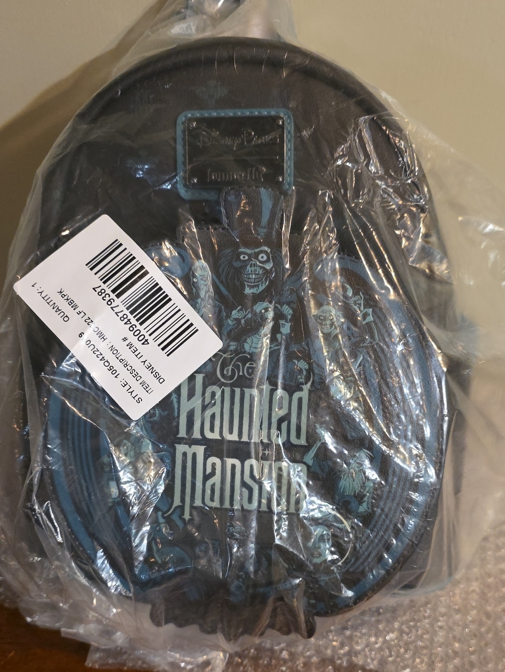 Disney Parks x Loungefly Haunted Mansion Glow-in-the-Dark Mini Backpack 2022 Ed